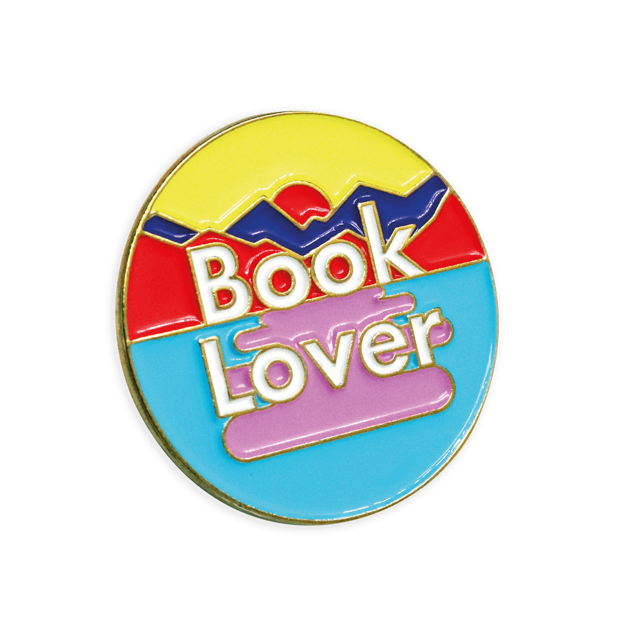 Book lover pin badge
