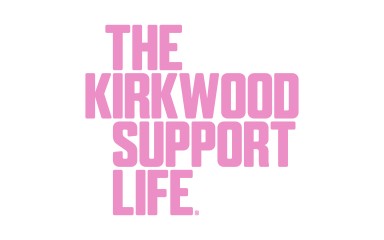 The Kirkwood Support Life logo in pink.