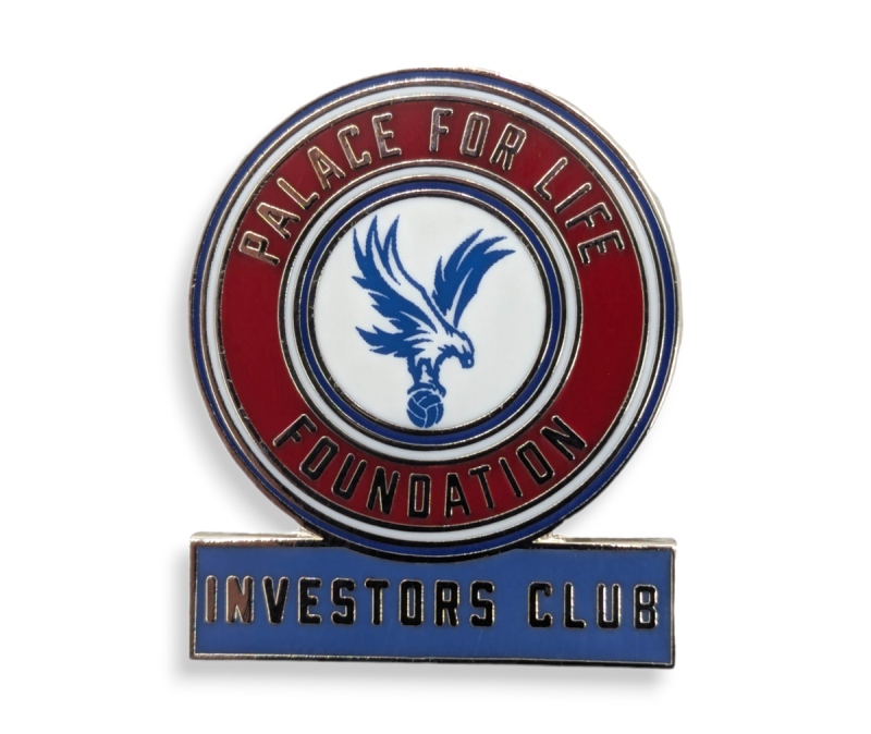 A Crystal Palace For Life Foundation enamel pin badge.