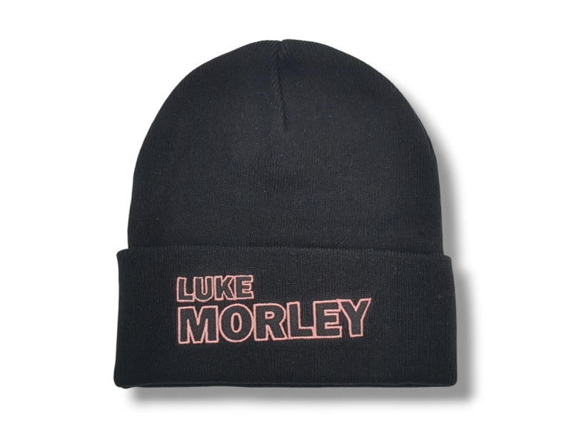 A black beanie with 