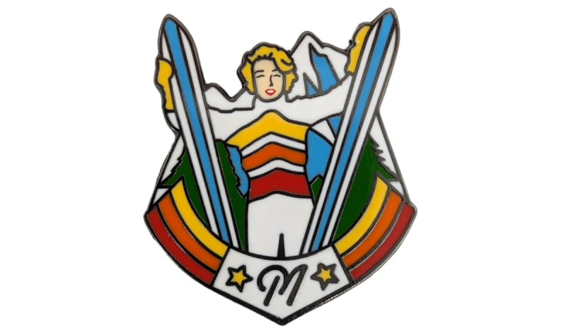 A superhero pride LGBTQ+ enamel pin badge.